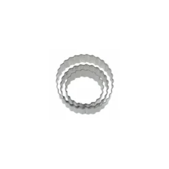 Emporte pièce inox rond cannelé 4 cm, 5 cm et 6 cm- par 3