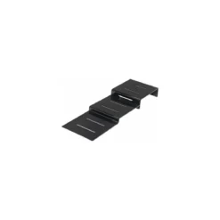 Escalier 3 marches étroit plexi noir 25 x 80 x 8 cm