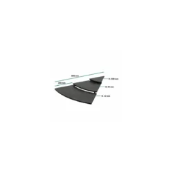 Escalier 3 niveaux HPL gris 50 x 84 x 10 cm