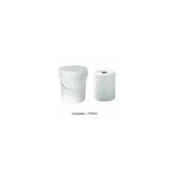 Ficelle de boucher blanche en lin calibre 3,5/2 avec seau plastique à dévidage central - par 1 kg