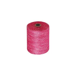 Ficelle lin chinée rouge et blanc polie calibre 3,5/2 - par 1 kg
