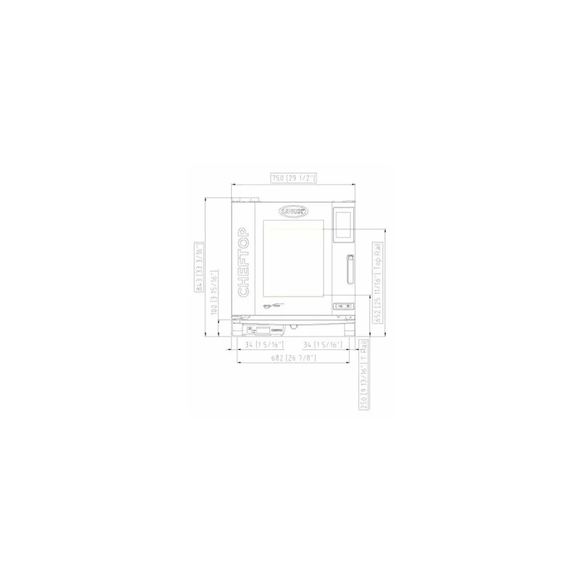 Four mixte CHEFTOP PLUS 7 niveaux GN 1/1 + kit 1ère installation