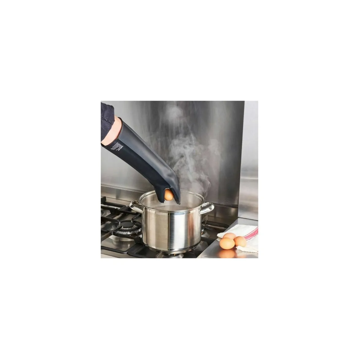 Gant de cuisine professionnel silicone noir 29,30 cm