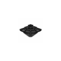 Kit pétale 9 bacs + escalier plexi noir 80 x 80 cm