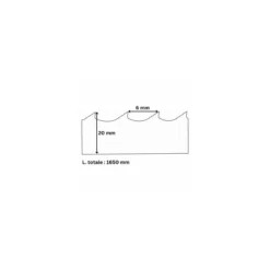 Lame scie à os 20 x 1650 mm denture 6 mm - par 5
