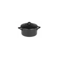 Mini cocotte porcelaine noire ø 10 cm - par 6
