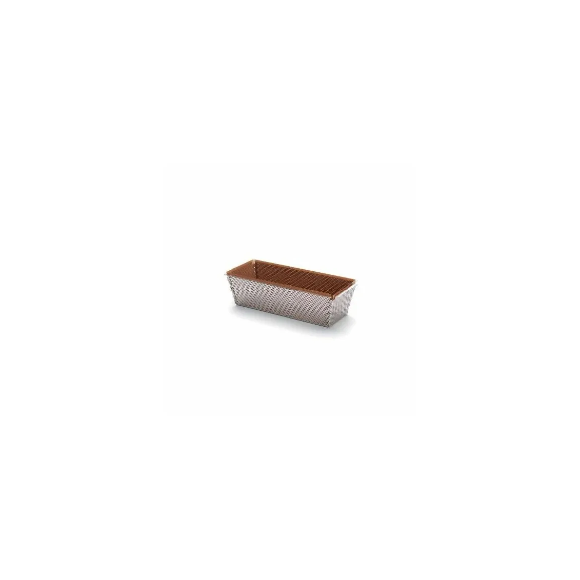 Moule à cake perforé fond amovible inox 26 x 10,3 x 7,2 cm