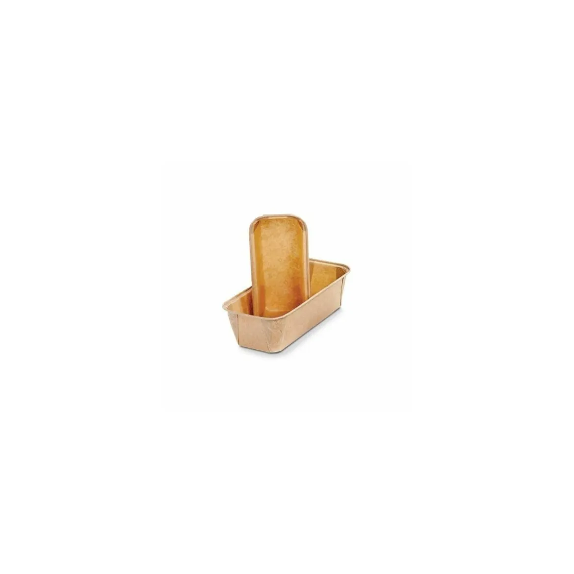 Moule de cuisson rectangulaire papier 17,6 x 7,6 x 5 cm - par 25