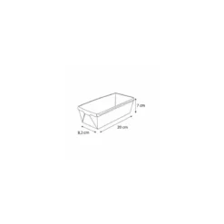 Moule de cuisson rectangulaire bord renforcés 20 x 8,2 x 7 cm - par 40