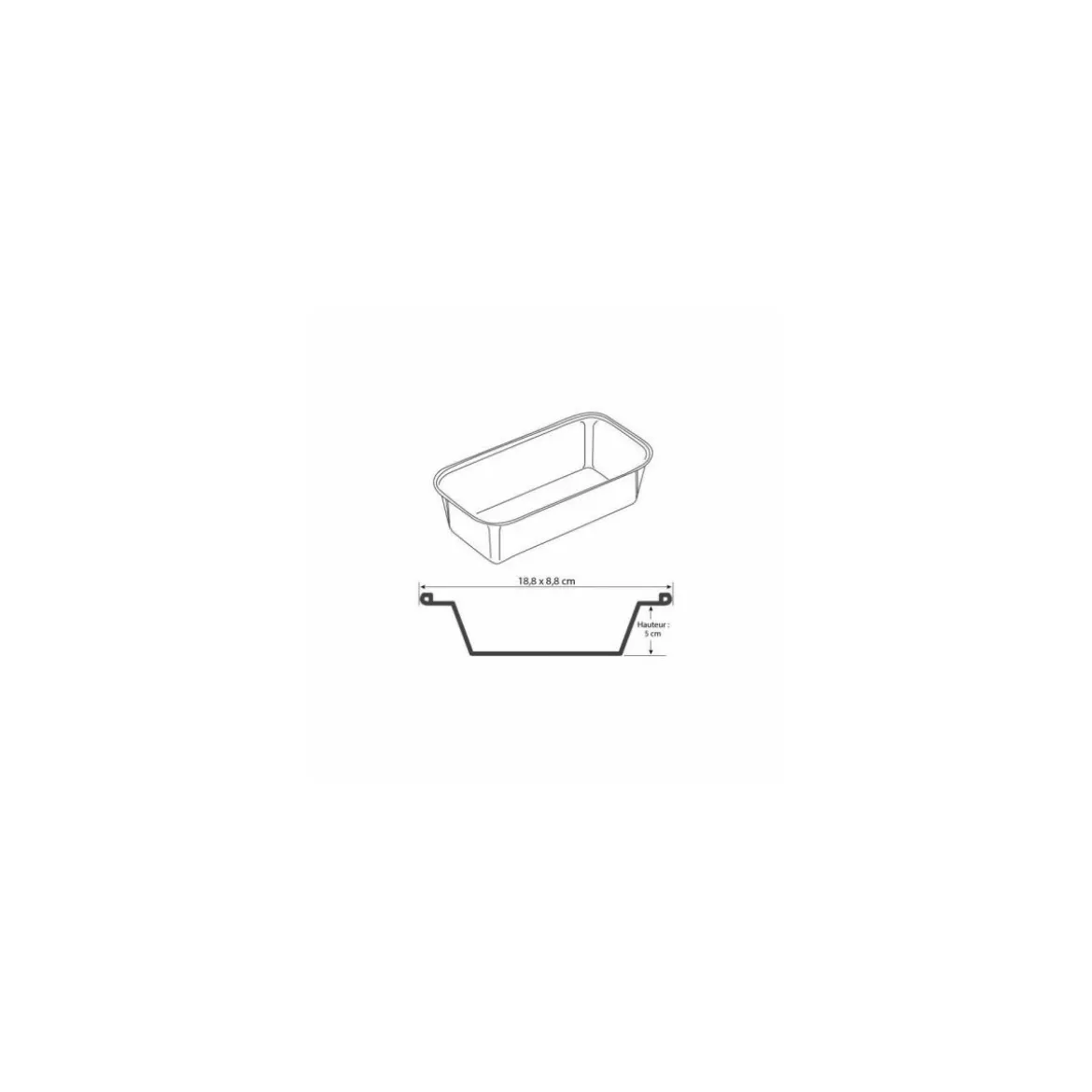 Moule rectangulaire aluminium MO 600 60 cl - par 100