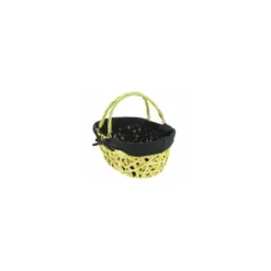 Panier avec anses bois et tissu 36 x 25 x 15 cm- par 30