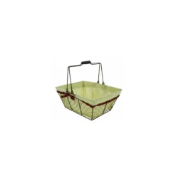 Panier Écossais en métal et tissu 28 x 38 x 16 cm - par 20