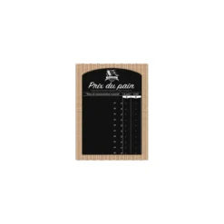 Panneau affichage prix du pain rotin PVC 30 x 40 cm