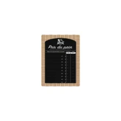 Panneau affichage prix du pain rotin PVC 15 x 20 cm