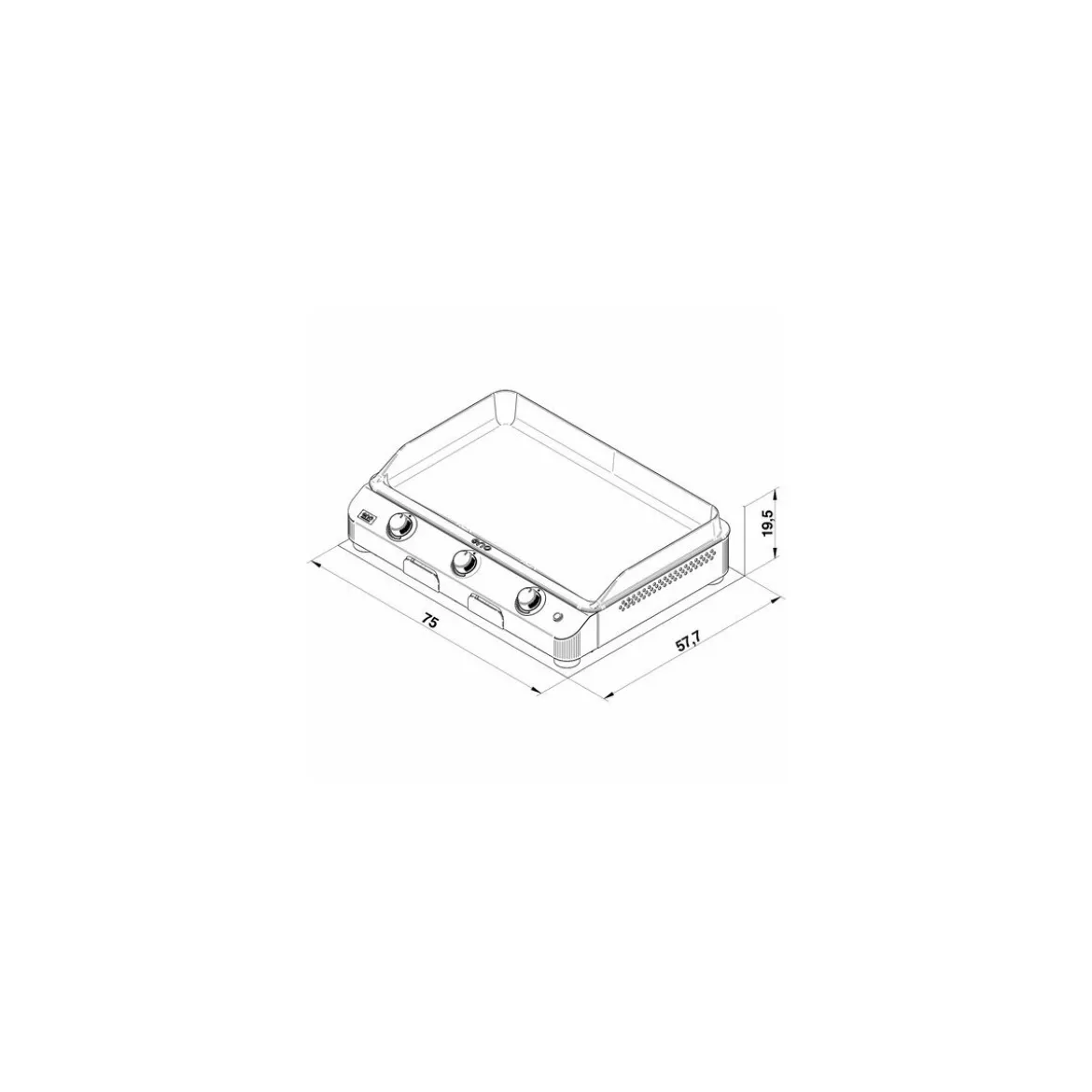 Plancha gaz Fusion 75