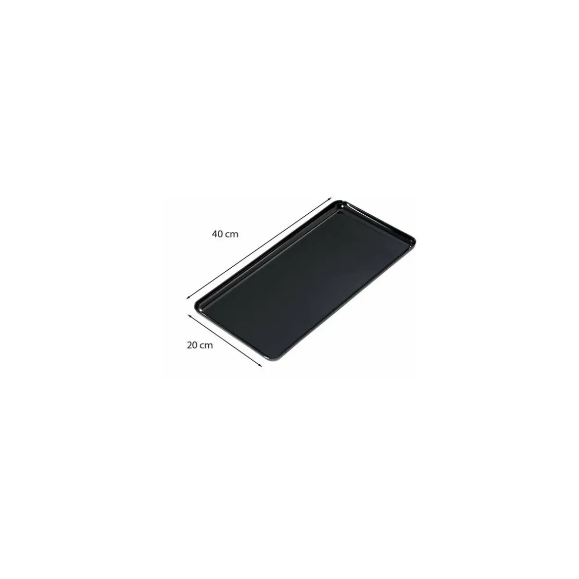 Plat ABS noir 40 x 20 x 2 cm