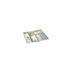 Plat angles arrondis inox 55 x 22 x 4 cm