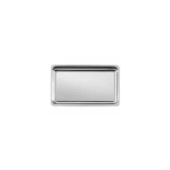Plat angles arrondis inox 44 x 27 x 4 cm
