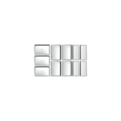 Plat angles coupés inox 42 x 18 x 1,5 cm