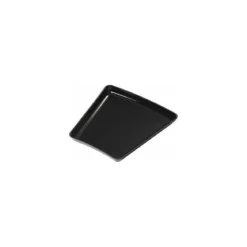 Plat arrondi ABS noir 24 x 17 x 2 cm
