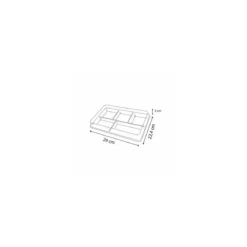 Plateau blanc 5 compartiments polystyrène 29 x 22,4 x 3 cm - par 200