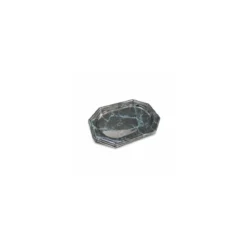 Plateau octogonal PET marbré noir 35 x 25 cm - par 50