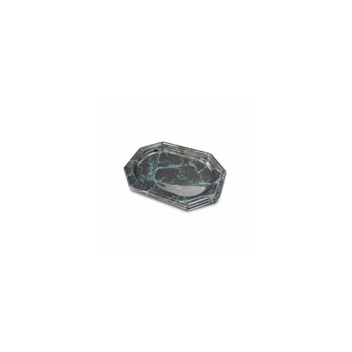 Plateau octogonal ps marbre noir 46 x 30 cm - par 50