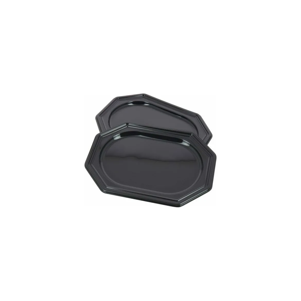 Plateau octogonal rPET noir 55 x 38 cm - par 10