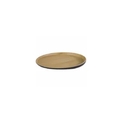 Plateau penché Frida mélamine bois/noir ø 31,5 cm