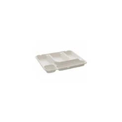 Plateau repas bagasse 5 compartiments - par 50