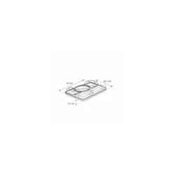 Plateau repas 5 compartiment plastique noir 41,6 x 26 x 7,5 cm - par 15