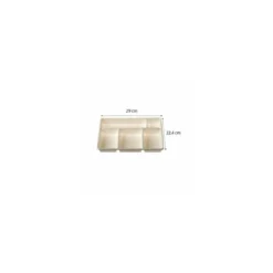 Plateau repas 5 compartiments PLA 29 x 22,4 x 3 cm - par 50