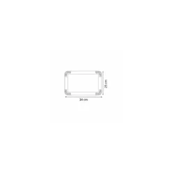 Plateau traiteur carton classique argent 25 x 34 cm - par 25