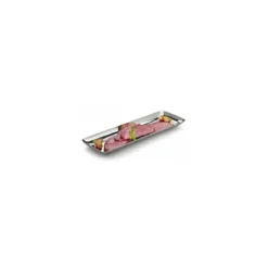 Plateau traiteur rectangulaire métallisé 19 x 6 cm - par 20