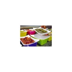 Plat mélamine Fleur Crock Bleu/Blanc GN 1/4