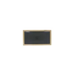 Plat mélamine noir bord bois 42 x 23 x 2,1 cm
