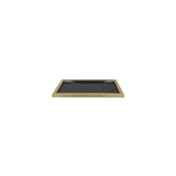 Plat mélamine noir bord bois 42 x 23 x 2,1 cm