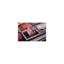 Plat mélamine noir bord gris 42 x 28 x 2,1 cm