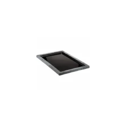 Plat mélamine noir bord gris 42 x 28 x 2,1 cm