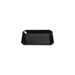 Plat octogonal mélamine noir 34 x 23 x 3 cm