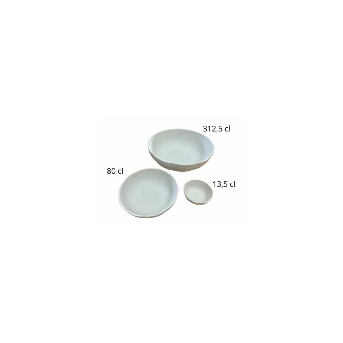 Plat oursin céramique non émaillée 312,5 cl - par 4