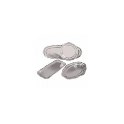 Plat ovale inox gamme choc 40 x 27,5 cm - par 10