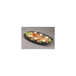 Plat ovale PET noir 54 x 35 x 2,5 cm - par 10