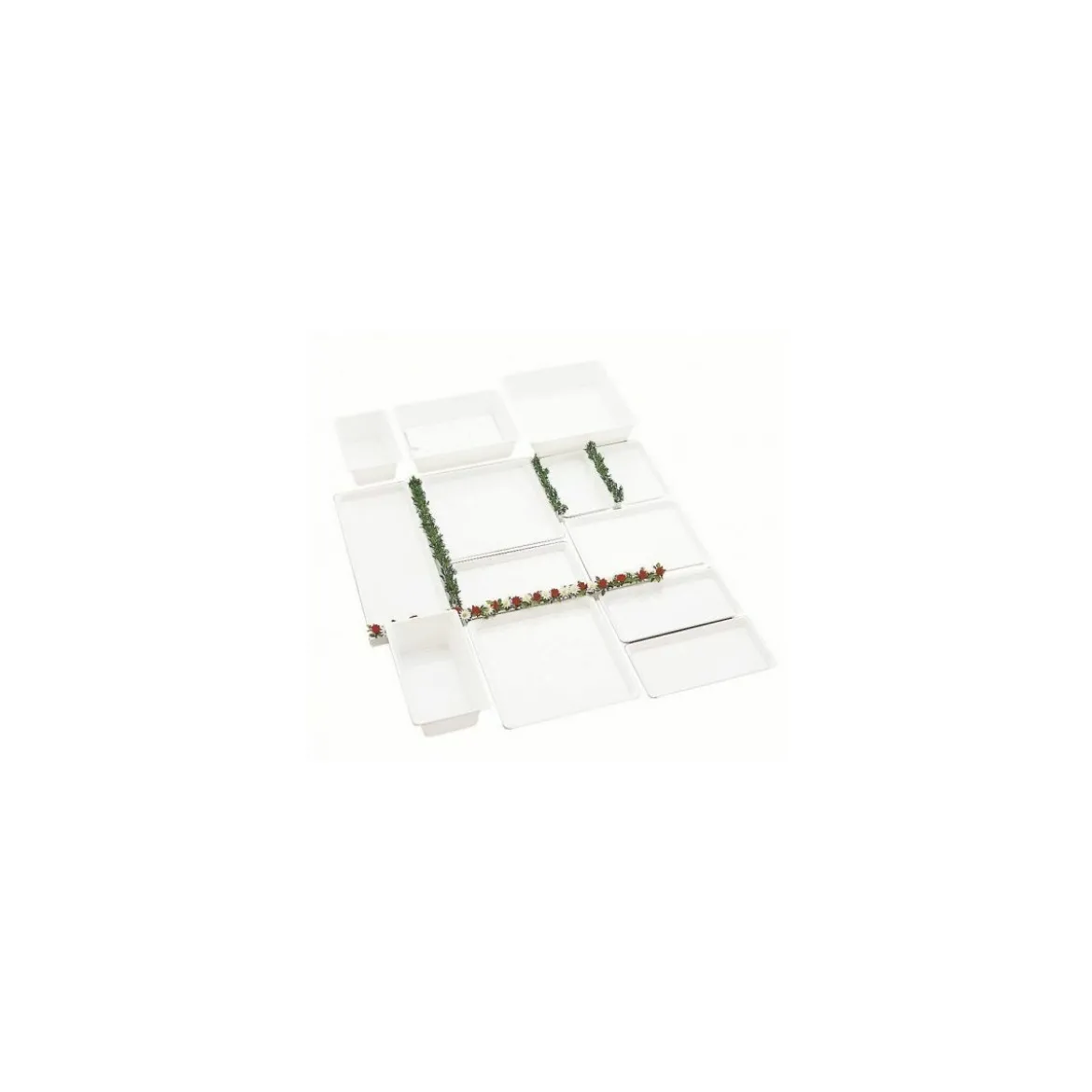 Plat plexi GN 2/5 blanc H. 1,7 cm 53 x 20 cm