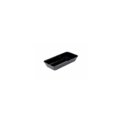 Plat plexi rectangulaire noir 28 x 14 x 5 cm