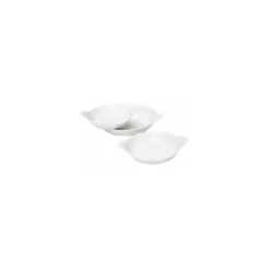 Plat rond à oreilles porcelaine 12,5 cm - par 6
