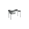 Plonge inox bac 75 L et égouttoir à gauche 120 cm