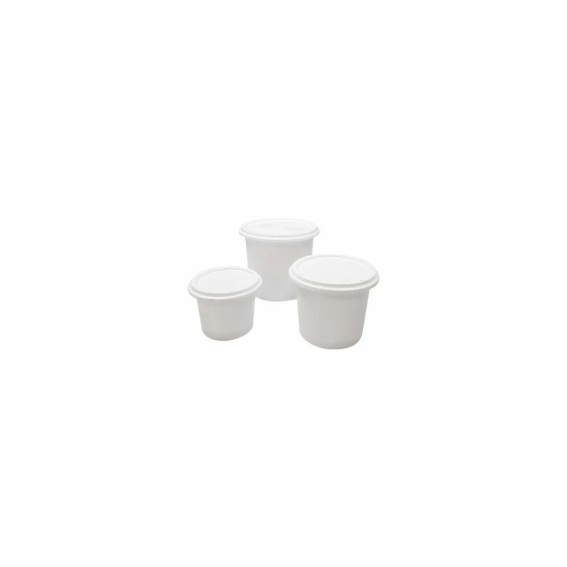 Pot plastique PP avec couvercle 250 ml - par 250