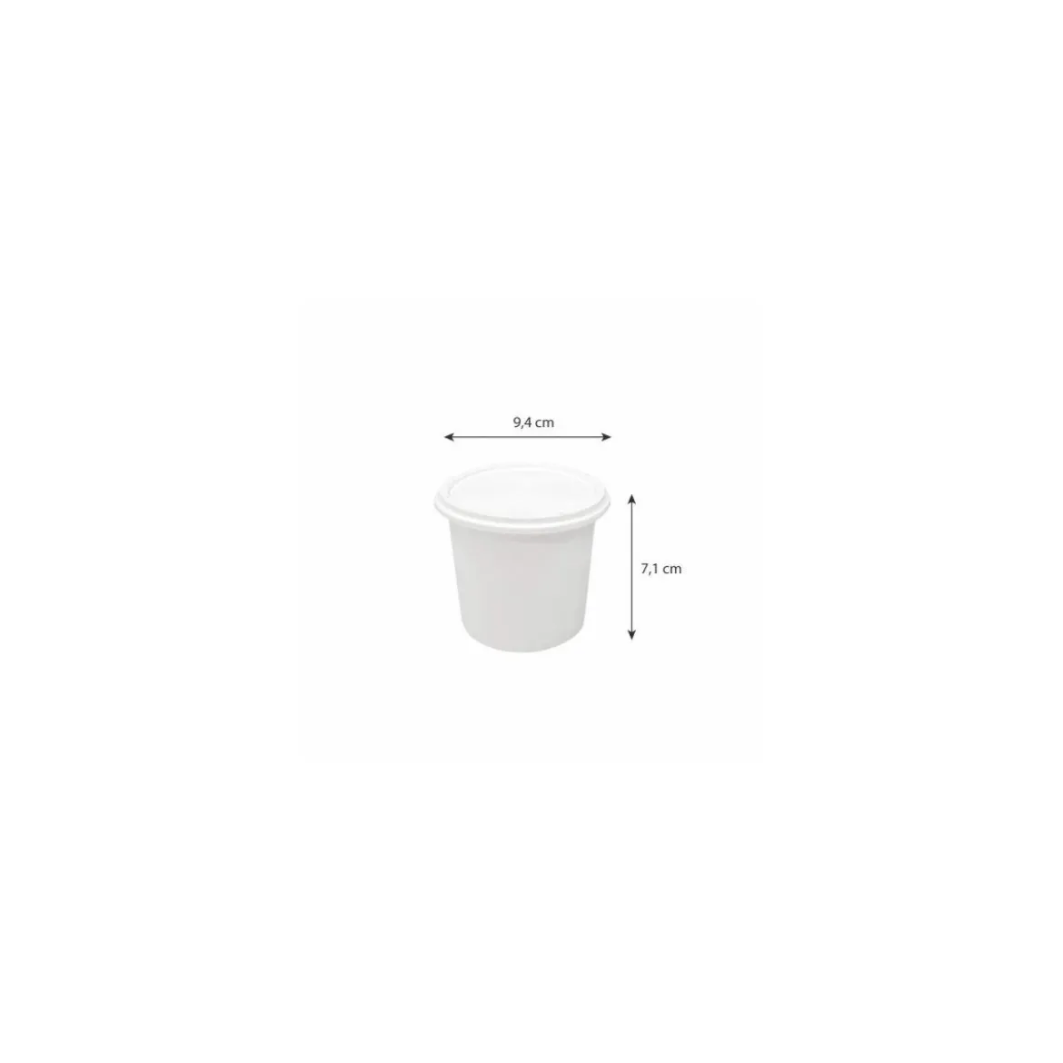 Pot plastique PP avec couvercle 250 ml - par 250