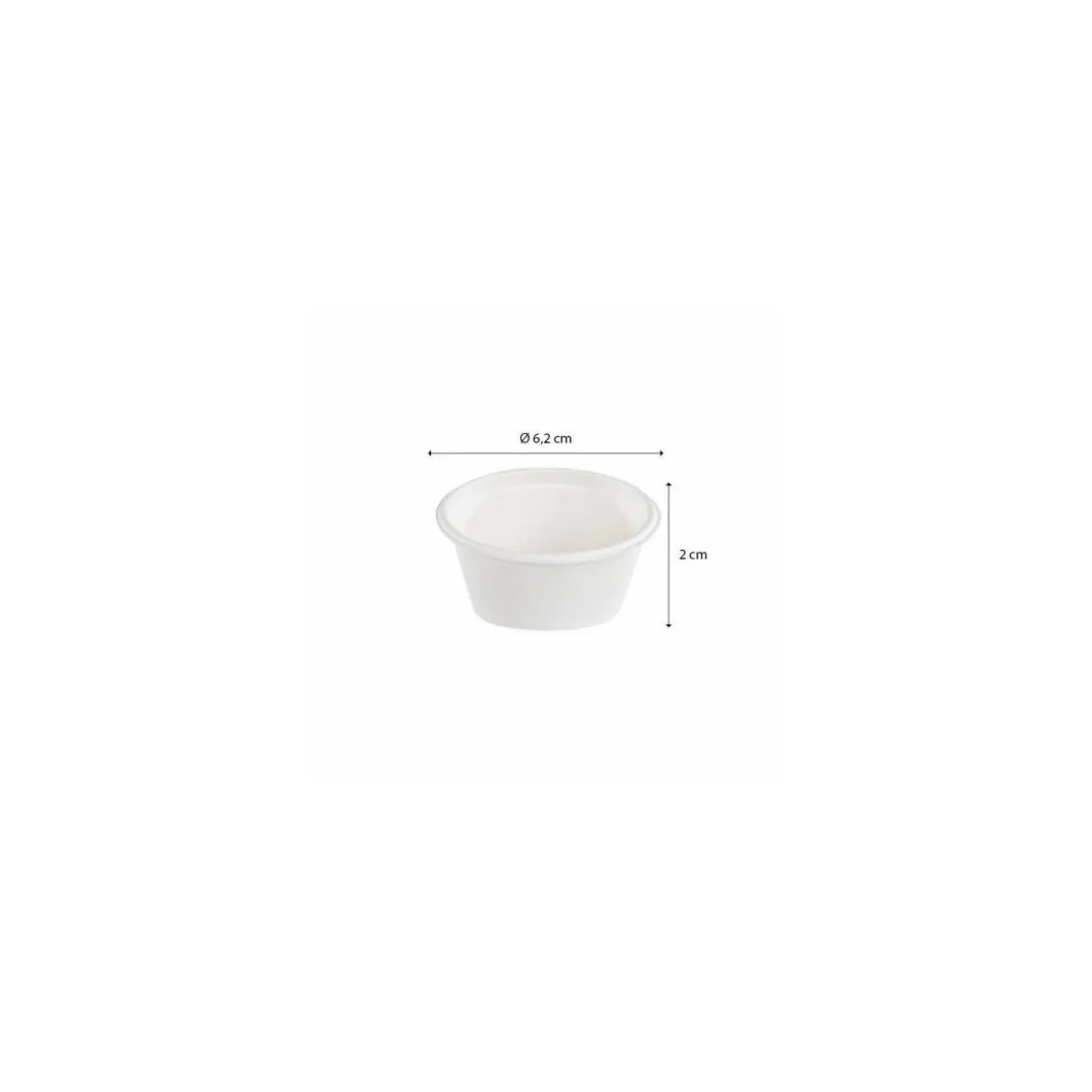Pot à sauce bagasse 3 cl - par 75